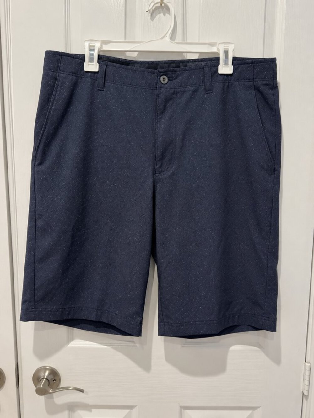 Pebble Beach Mens Golf Shorts Size 38 Navy Blue Stretch Performance Flat Front